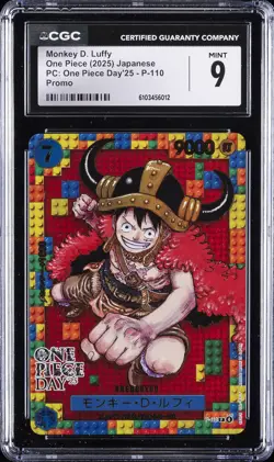 2025 ONE PIECE JPN PC: ONE PIECE DAY '25 - PROMO #P-110 MONKEY D. LUFFY CGC 9 - Image 1
