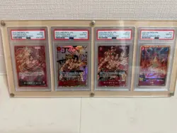 PSA 10 One Piece Portgas D Ace OP02-013 Manga & Ace Alt Art & Fire Fist Set of 4 - Image 2