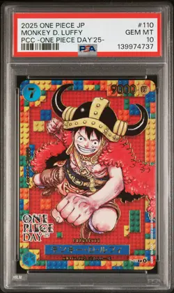 2025 ONE PIECE JPN PREMIUM COLLECTION ONE PIECE DAY'25 MONKEY D. LUFFY PSA 10 - Image 1
