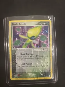 Dark Celebi 4/101 2004 EX Hidden Legends Pokemon Card Holo Rare - DMG READ DESC - Image 1