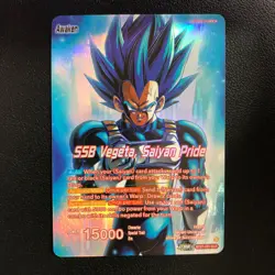Dragon Ball Super Card Game TCG History of Z BT27-001 SLR Vegeta/SSB Vegeta - Image 1