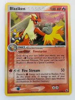 Pokemon TCG Blaziken Holo Card 3/109 Ruby and Sapphire Edition VLP - Image 1