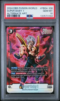 2024 DRAGON BALL SUPER CARD GAME FUSION WORLD ULTRA LIMIT SUPER BABY 1 PSA 10 - Image 1