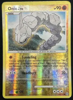 Pokemon Card - Onix 92/130 - Diamond & Pearl - Reverse Holo MP - Image 1