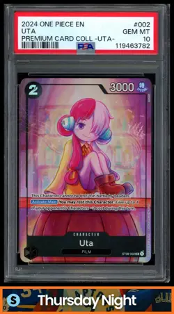 2024 ONE PIECE ENGLISH #ST08-002 UTA PREMIUM CARD COLLECTION SR PSA 10 - Image 1