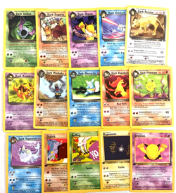 15 LP MP+ ROCKET lot Dark, Rare, uncommon, first 1st edition cards 1999 2000 - Image 1