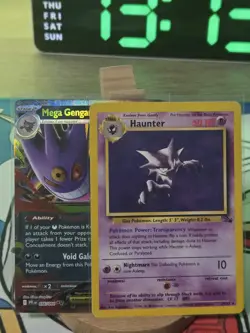 Pokemon Card Lot (2) - Vintage + Modern - Haunter Non Holo Jungle & Mega Gengar - Image 1