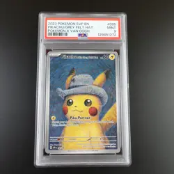 PSA 9 Pikachu with Grey Felt Hat SVP 085 Pokemon Van Gogh Graded Card - Image 1