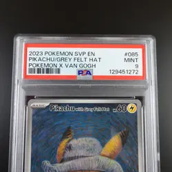PSA 9 Pikachu with Grey Felt Hat SVP 085 Pokemon Van Gogh Graded Card - Image 2