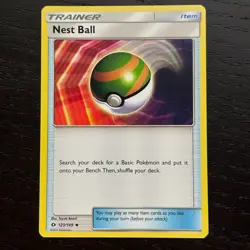 Nest Ball 123/149 Pokemon Sun & Moon Base Set Regular Unommon Card LP - Image 1