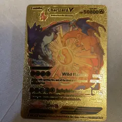 Pokemon Charizard V Evolution 50800HP Gold Foil Fan Art Card SMP 26-43 - Image 5