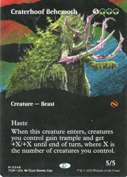 MTG: Tarkir: Dragonstorm: Borderless Craterhoof Behemoth: LP Condition - Image 1
