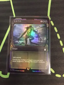 MTG Magic The Gathering V.A.T.S. Foil PIP Rare Showcase Fallout Instant - Image 1