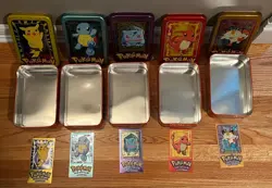 Topps pokemon tv animation series I complete empty tin set w/matching jumbo card - Image 4