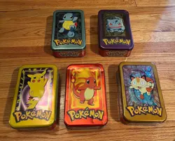 Topps pokemon tv animation series I complete empty tin set w/matching jumbo card - Image 5