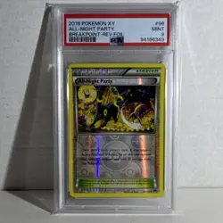 Pokemon All-Night Party Breakpoint 96/122 Reverse Foil Trainer PSA 9 - Image 1