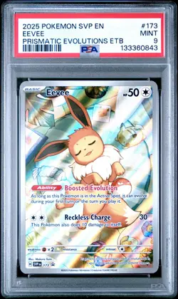 2025 POKEMON SVP EN-SV BLACK STAR PROMO #173 EEVEE PSA 9 - Image 1