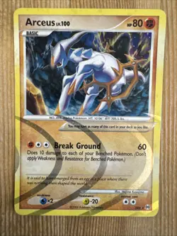 Arceus AR8 Pokemon Arceus 2009 Pokemon TCG DAMAGED - Image 1
