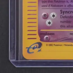 2002 POKEMON EXPEDITION SET #33/165 ALAKAZAM REVERSE HOLO RARE - Image 4