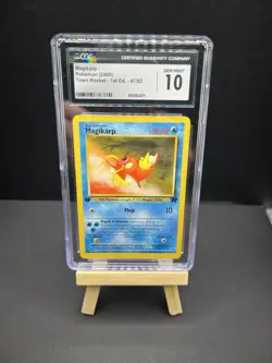 Pokemon TCG Magikarp 1st Edition 47/82 Team Rocket (2000) Graded CGC Gem Mint 10 - Image 1
