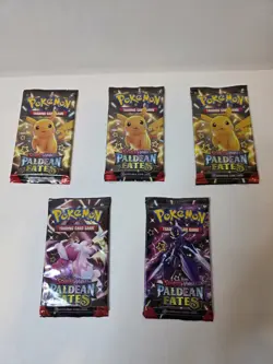 (Lot of 5) Pokemon TCG Booster Pack | Paldean Fates | Sealed | English - Image 1