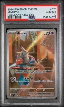 2024 POKEMON SVP EN-SV BLACK STAR PROMO #075 MIMIKYU PSA 10 - Image 1