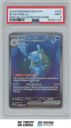 2023 Pokemon Scarlet & Violet - 151 Blastoise ex PSA 9 #200/165 Special - Image 1