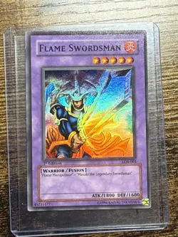 Flame Swordsman LOB-003 1st Edition LP Lightly Played Glossy - Image 1