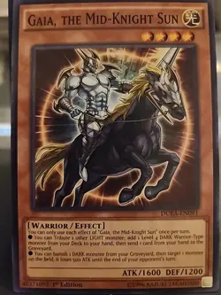 Gaia, The Mid-Knight Sun - 1st Edition - Yugioh Light Monster - Vintage - Image 1