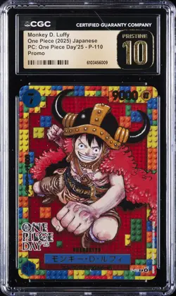 2025 ONE PIECE JPN PC: ONE PIECE DAY '25 - PROMO MONKEY D. LUFFY CGC 10 PRISTINE - Image 1