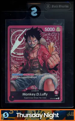 2022 ONE PIECE STARTER DECK STRAW HAT CREW #ST01-001 MONKEY.D.LUFFY LEADER - Image 1