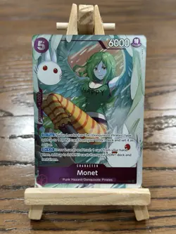 One Piece OP14 Dash Pack Promo Monet OP14-074 R The Azure Sea's Seven Foil NM - Image 1
