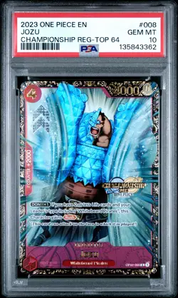 2023 ONE PIECE PROMOS CHAMPIONSHIP REGIONAL-TOP 64 #008 JOZU PSA 10 - Image 1