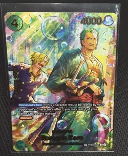 One Piece CCG Roronoa Zoro PRB02-006 OP14 The Azure Sea’s Seven Special Print - Image 1