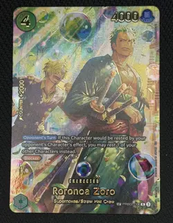 One Piece CCG Roronoa Zoro PRB02-006 OP14 The Azure Sea’s Seven Special Print - Image 2