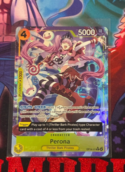 One Piece TCG Perona OP14-111 Rare Alt Art Foil - Near Mint - Image 1