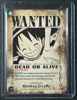 MONKEY D. LUFFY 2025 ONE PIECE OP13 EN #OP13-118 WANTED ALTERNATE ART - Image 1