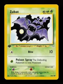 Zubat 59/64 Common Neo Revelation 1st Edition Pokemon Card - Image 1