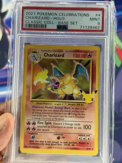 Pokemon Charizard Celebrations Holo Card 4/102 PSA 9 Classic Collection - Image 1