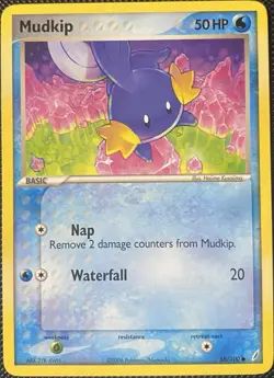 Mudkip 58/100 Crystal Guardians Regular - Pokemon Card - Image 1