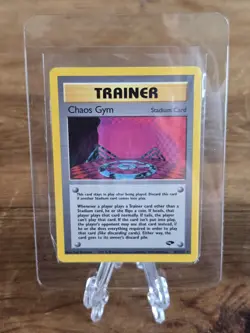 CHAOS GYM 102/132 Gym Challenge Pokemon Card Unlimited Rare WOTC NM - Image 1