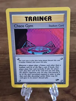 CHAOS GYM 102/132 Gym Challenge Pokemon Card Unlimited Rare WOTC NM - Image 2