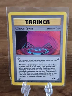 CHAOS GYM 102/132 Gym Challenge Pokemon Card Unlimited Rare WOTC NM - Image 5