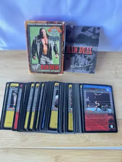 WWF Raw Deal Survivor Series Triple H Starter Deck Cards w Box Rulebook - Image 1