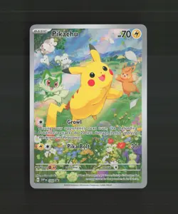 Pikachu SVP088 Scarlet & Violet Full Art Black Star Promo Holo Pokemon Card NM - Image 1