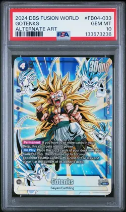 2024 DRAGON BALL SUPER CARD GAME FUSION WORLD ULTRA LIMIT GOTENKS PSA 10 - Image 1