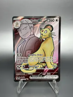 Pokemon Destined Rivals Card 217/182 Team Rocket's Persian ex Ultra Rare - Image 1