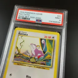 PSA 9 Rattata 61/102 Base Set 1999-2000 4th Print Non Holo Graded Pokemon Card - Image 2