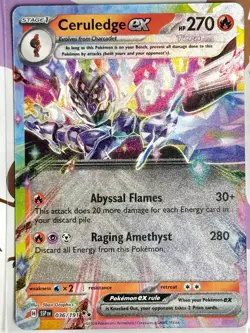 Ceruledge EX 036/191 Double Rare Pokemon TCG Card Surging Sparks - Image 1
