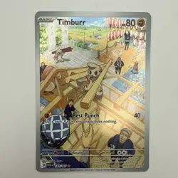 Timburr Illustration Rare SV06: Twilight Masquerade 183/167 NM Pokemon Card - Image 1